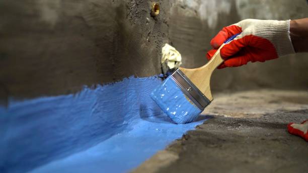 Commercial Waterproofing project at a Harrisburg, IL business property by SJ Waterproofing Pros